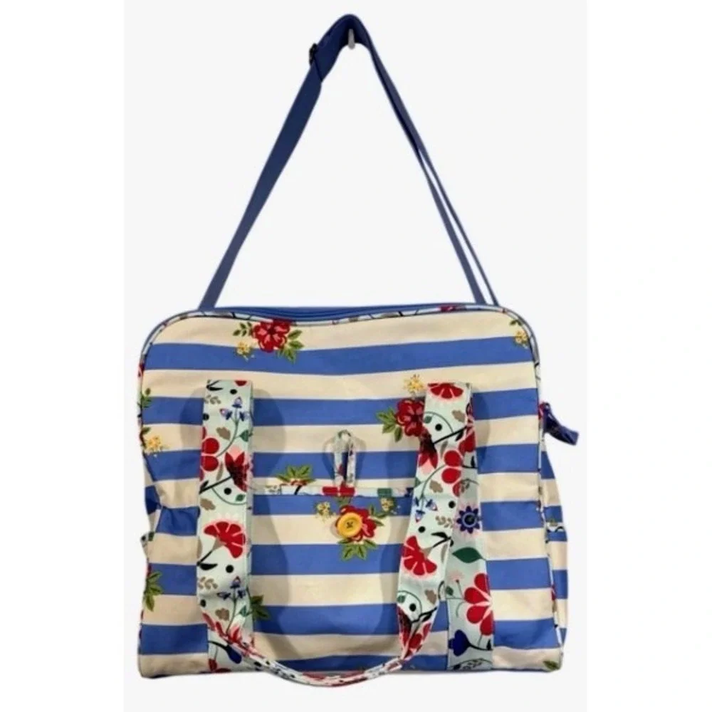 Matilda Jane Floral Diaper Bag Blue Stripe Polka Dot Travel Tote Cottagecore